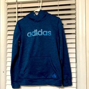 Adidas Climawarm Small Blue Hoodie